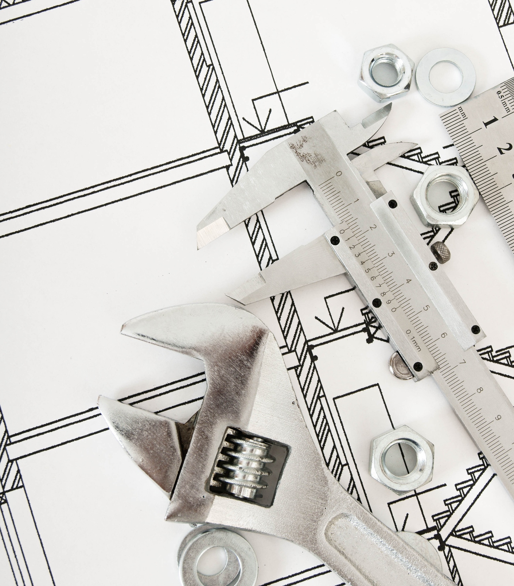 Drawings for building and metal working tools.